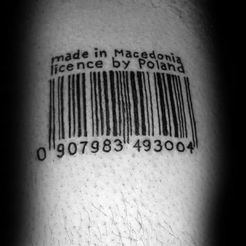 30 Barcode Tattoo Designs For Men - Parallel Line Ink Ideas