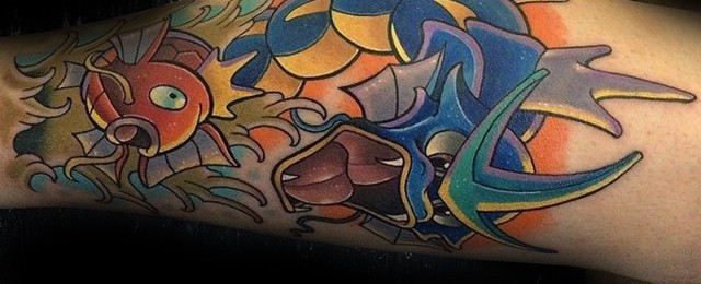 30 Magikarp Tattoo Designs For Men – Pokemon Fish Ideas