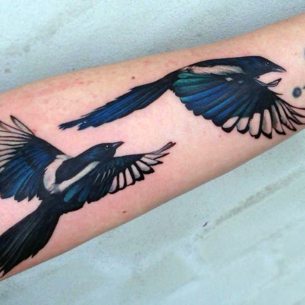 Magpie Tattoo Inspiration For Men
