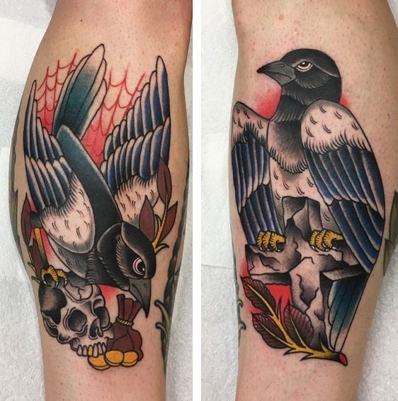 Magpie Themed Tattoo Ideas