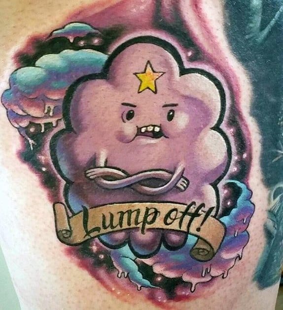 Male Adventure Time Tattoo Design Inspiration