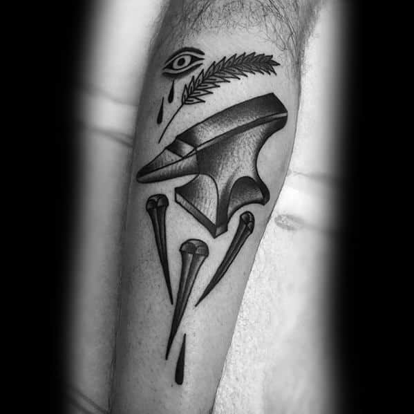 Male Anvil Tattoo Design Inspiration