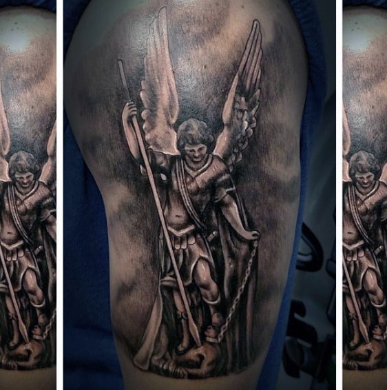 Male Archangel Micheal Tattoo Designs