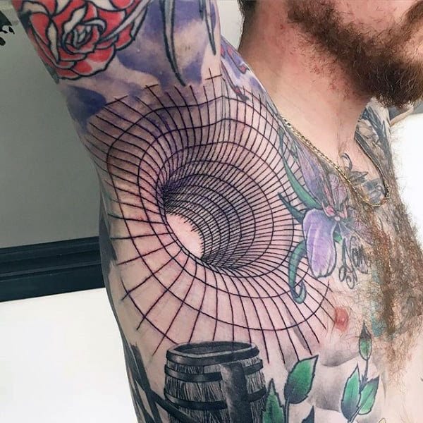 Male Armpits 3D Hole Tattoo