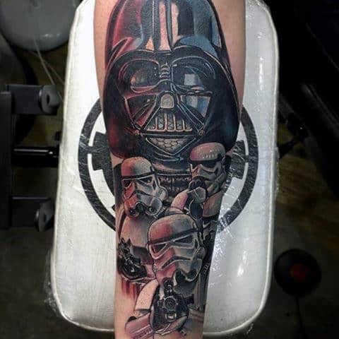 Male Arms Star Wars Darth Vader Tattoo