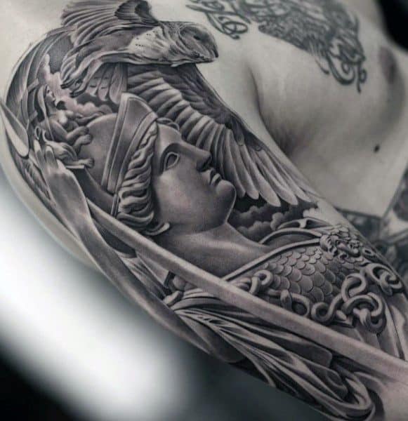 Male Athena Themed Tattoo Inspiration