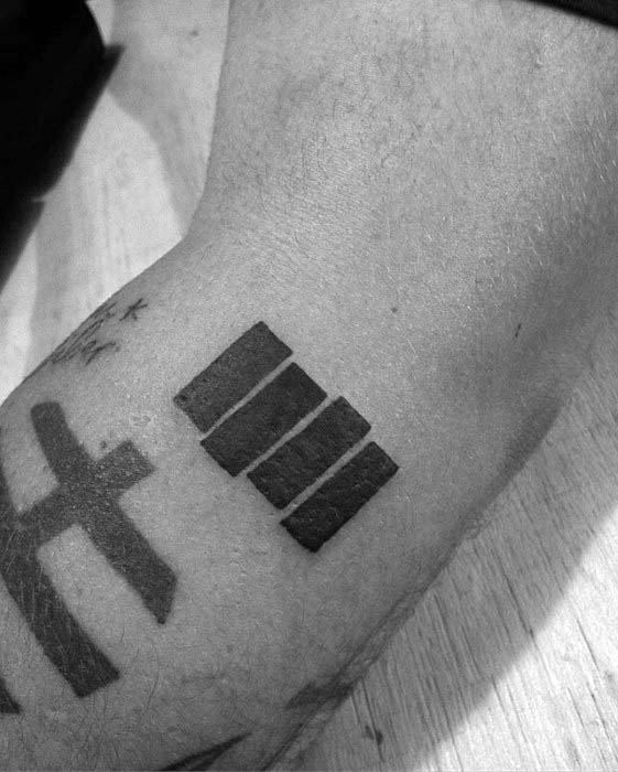 Male Black Flag Tattoo Design Inspiration