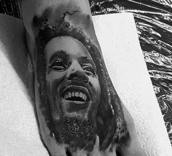 Male Bob Marley Tattoo
