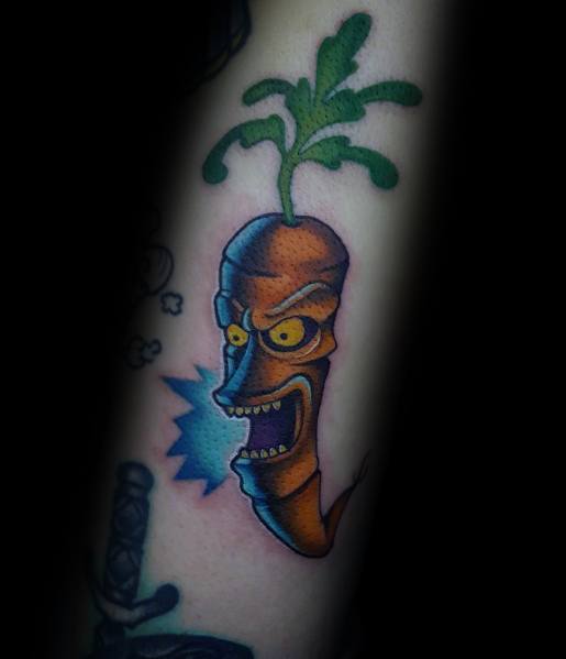 Male Carrot Themed Tattoos