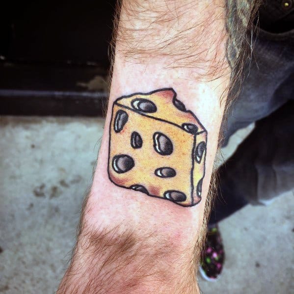 Male Cheese Themed Tattoo Inspiration