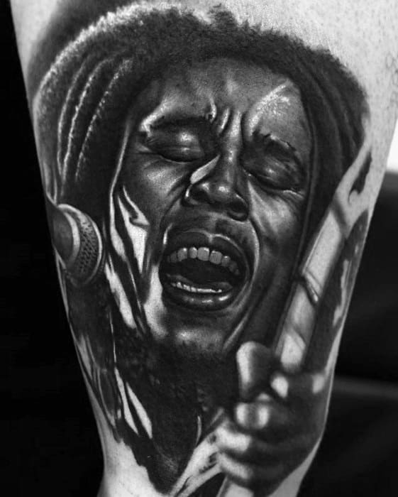Male Cool Bob Marley Tattoo Ideas