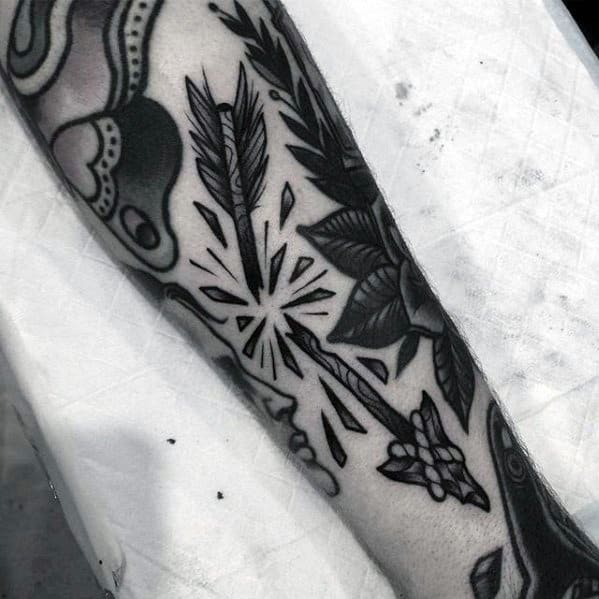 Male Cool Broken Arrow Tattoo Ideas