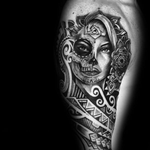 50 La Catrina Tattoo Designs For Men - Mexican Ink Ideas