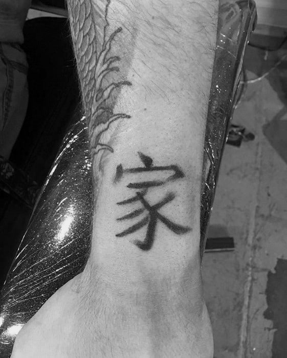 Male Cool Chinese Symbol Tattoo Ideas On Wrist
