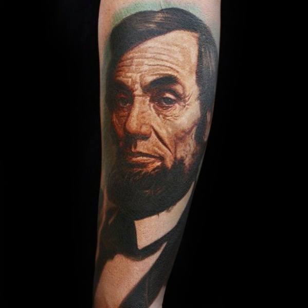 PowerLine Tattoo  Tattoos  Shane Baker  Dead President Abe Lincoln
