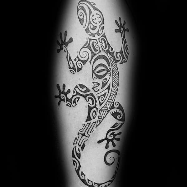 Male Cool Gecko Tattoo Ideas