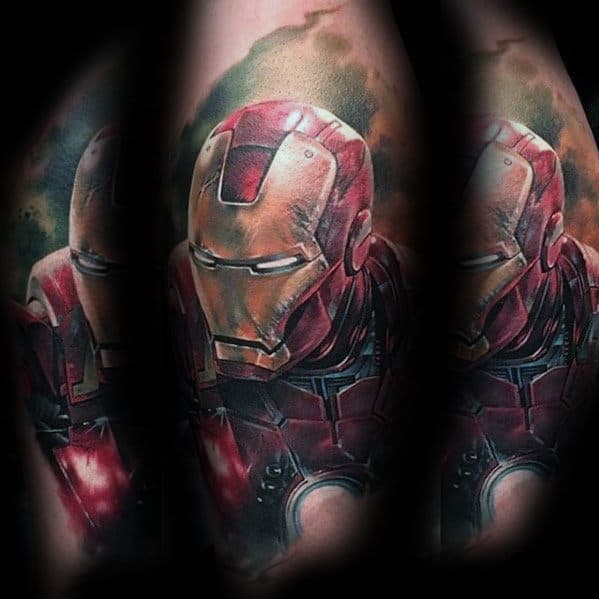 Male Cool Iron Man Tattoo Ideas