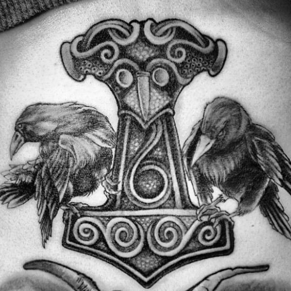 Male Cool Odins Ravens Tattoo Ideas