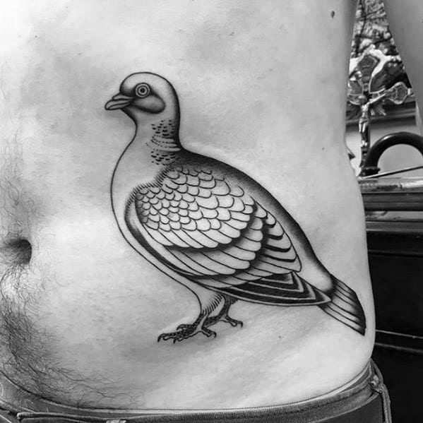 Male Cool Pigeon Tattoo Ideas