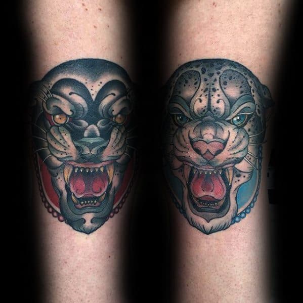 Male Cool Snow Leopard Tattoo Ideas