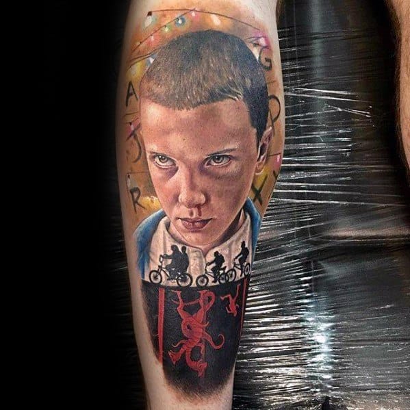 Male Cool Stranger Things Tattoo Ideas