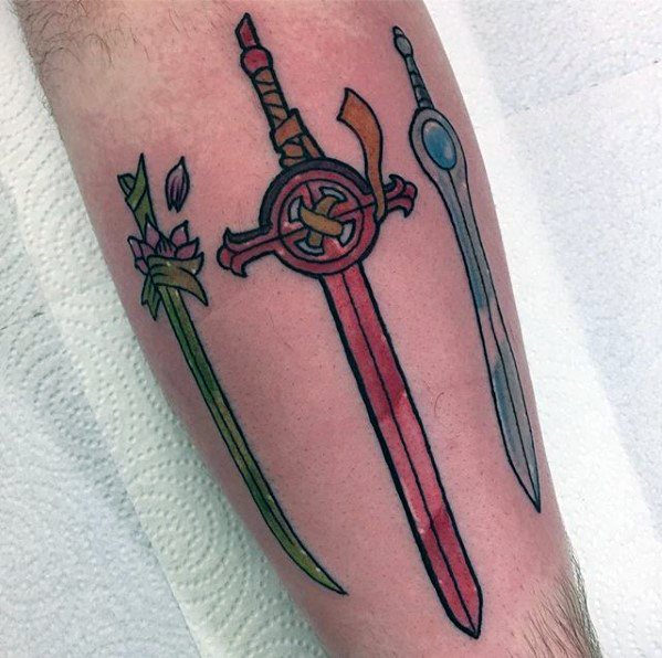 Male Cool Sword Adventure Time Tattoo Ideas