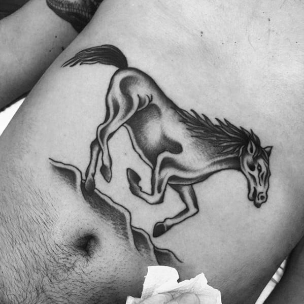 Male Cool Traditional Horse Tattoo Ideas