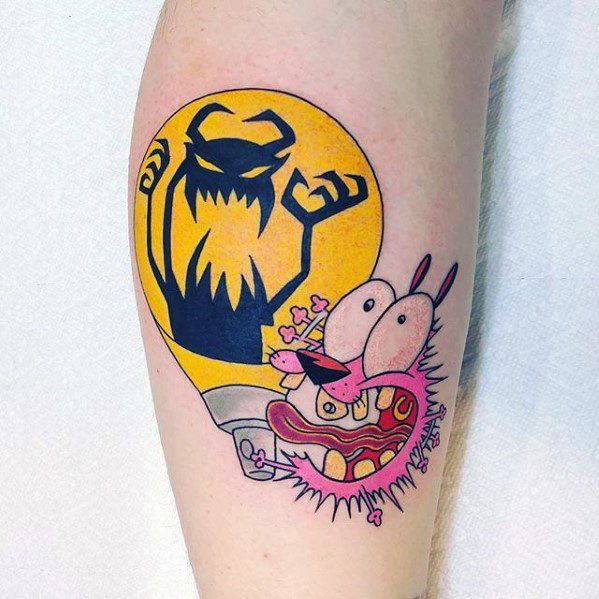 Male Courage The Cowardly Dog Tattoo Ideas