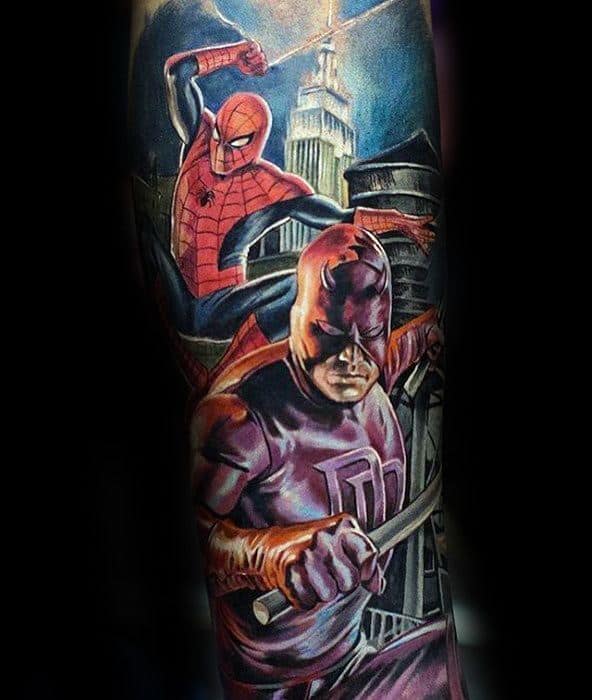 Male Daredevil Tattoo Design Inspiration