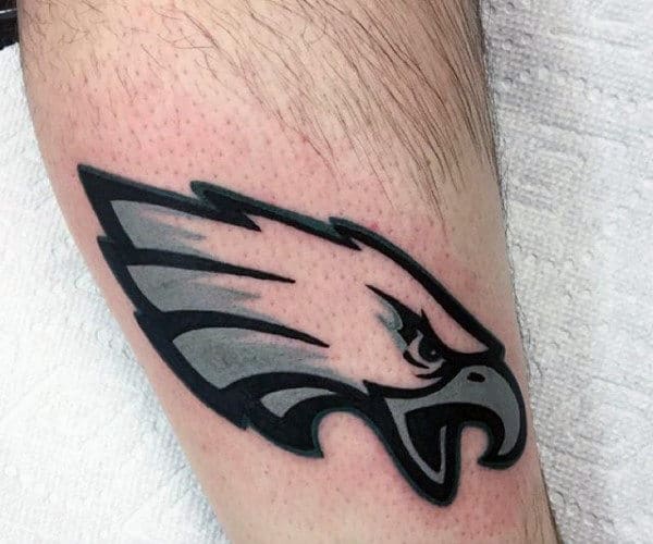 Male Eagles Football Nfl Logo Tattoo On Arm