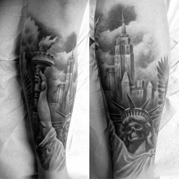 50 Empire State Building Tattoo Ideas For Men  Skyscraper Designs