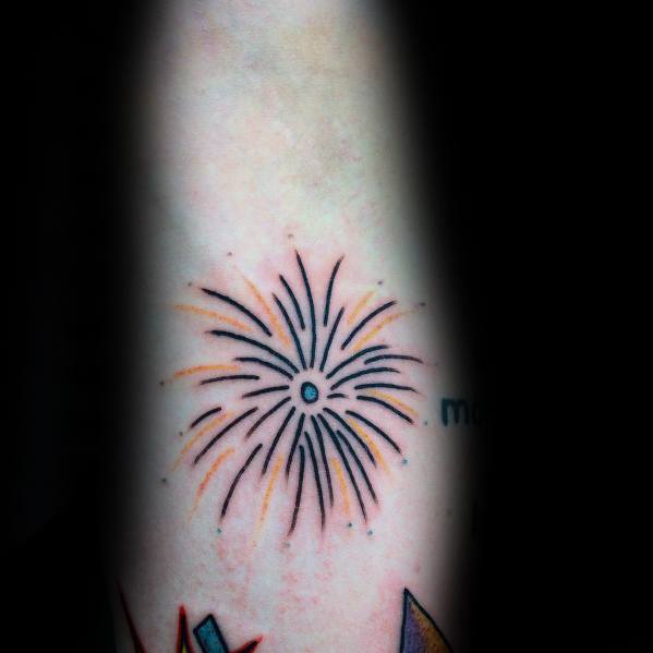 Male Fireworks Themed Tattoos