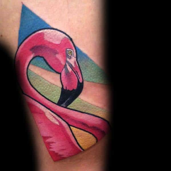 Male Flamingo Themed Tattoo Inspiration