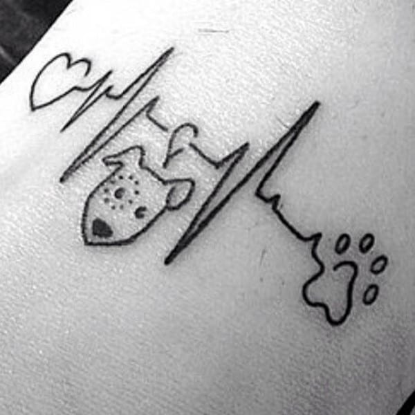 50 Heartbeat Tattoo Designs For Men Electronic Pulse Ink Ideas