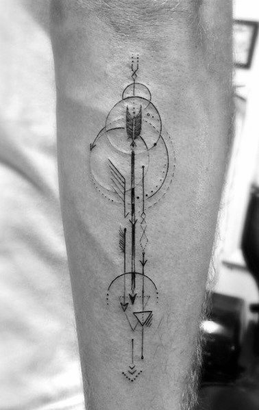 Male Geometric Arrow Tattoo Ideas