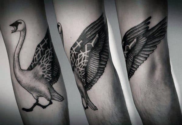 Male Goose Themed Tattoos