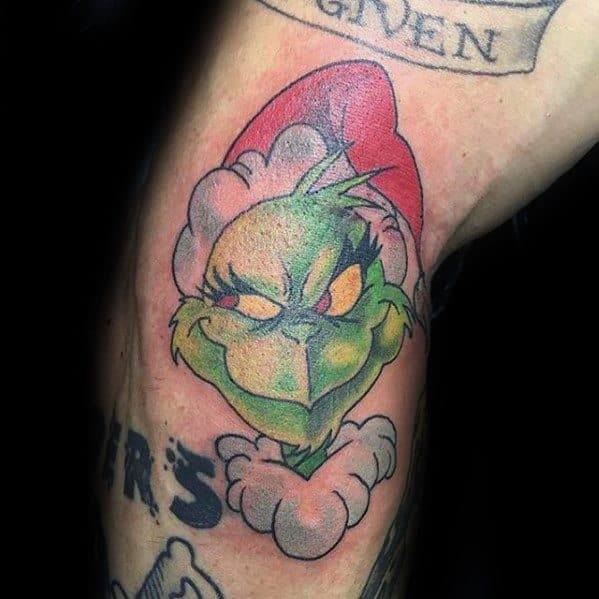 Male Grinch Tattoo Design Inspiration