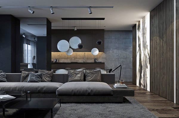 sleek modern living room