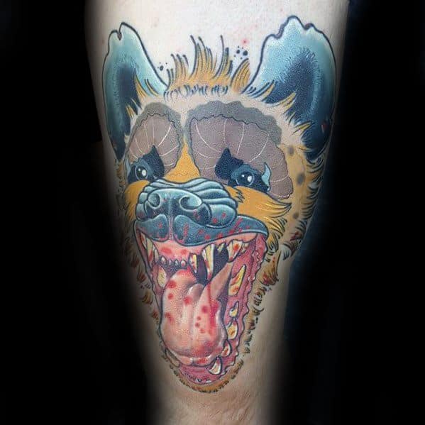 Laughing Hyena Tattoo by Amy Bambi Wendt TattooNOW