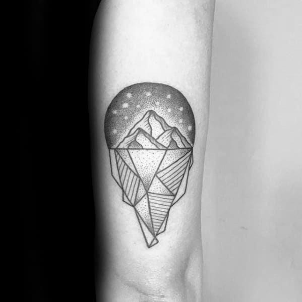 Male Iceberg Tattoo Design Inspiration