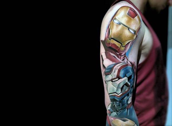 Male Iron Man Tattoo Ideas