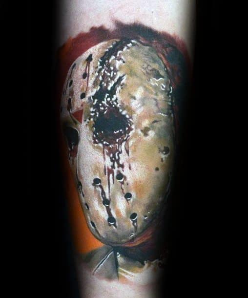 60 Jason Mask Tattoo Designs For Men - Friday The 13th Ideas