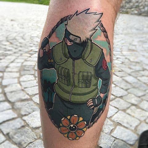 I'm a tattoo artist in Florida and I did this Kakashi tattoo today :  r/Naruto