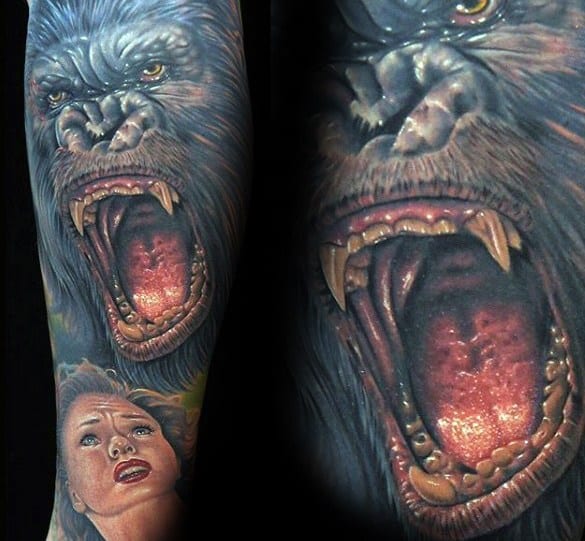 Male King Kong Tattoo Design Inspiration