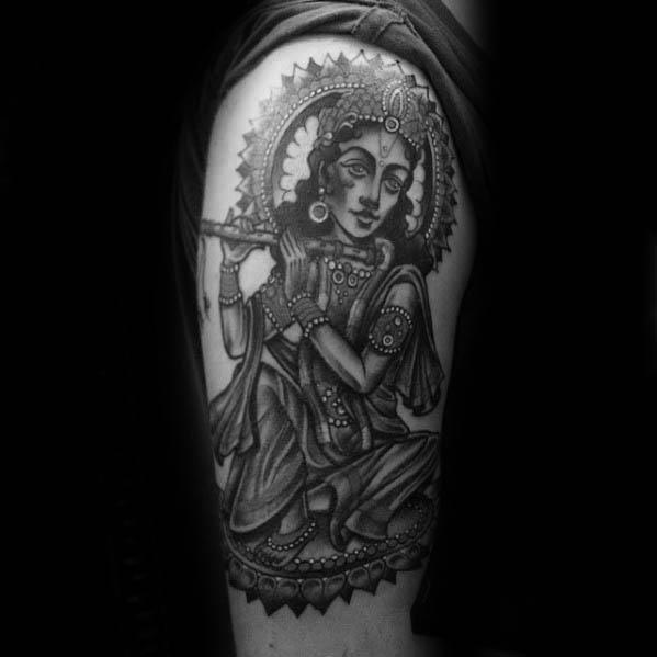 Male Krishna Tattoo Design Inspiration