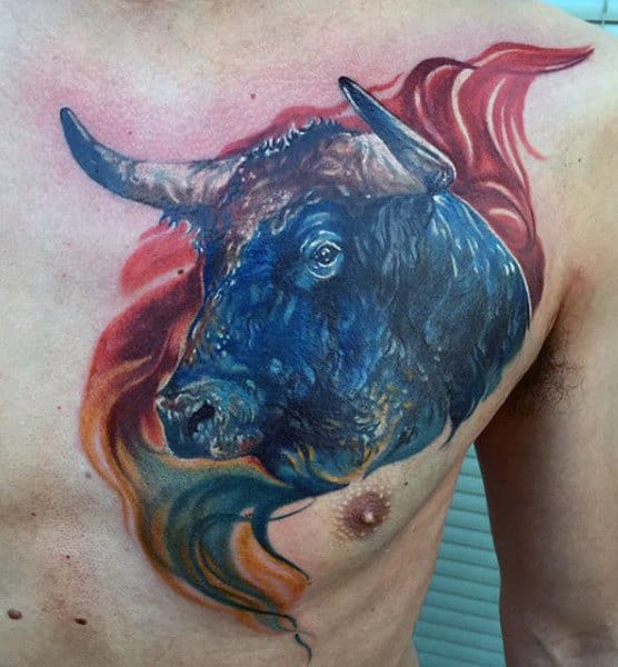 Male Longhorn Bull Tattoos