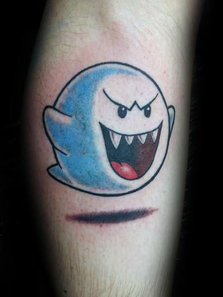 Male Mario Ghost Themed Tattoo Inspiration