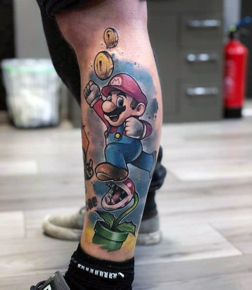 70 Tremendous Mario Bros Tattoos  Mario tattoo Mario bros Tattoos