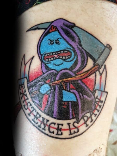 Male Mr Meeseeks Themed Tattoo Inspiration