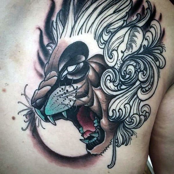 Male Neo Traditional Lion Tattoo Ideas